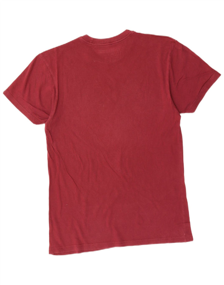 VANS Mens Graphic T-Shirt Top Medium Burgundy Cotton