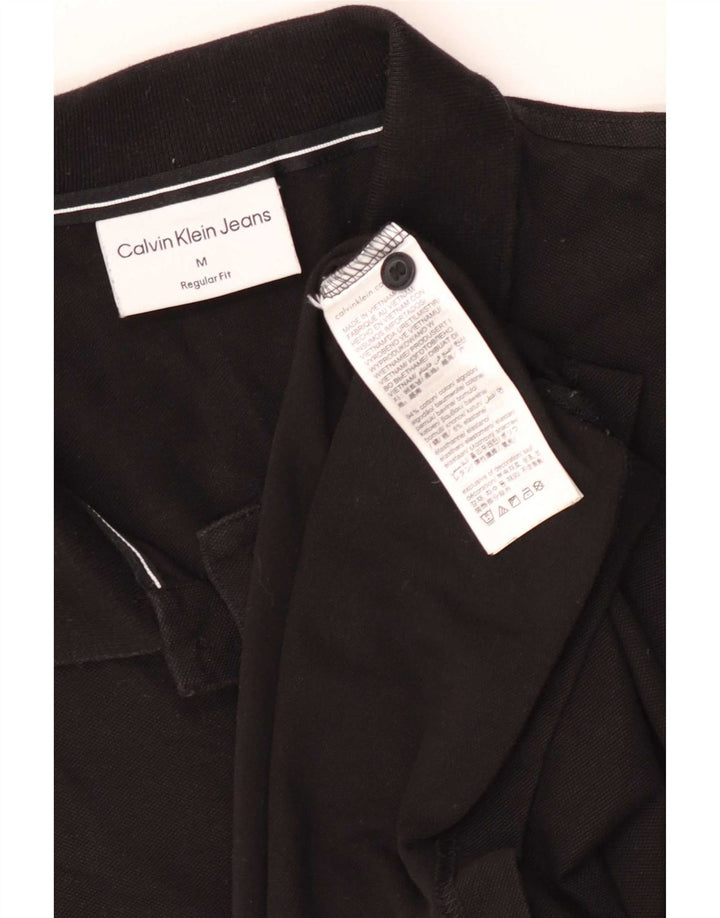 Polo Calvin Klein Jeans da uomo vestibilità regolare in cotone nero medio