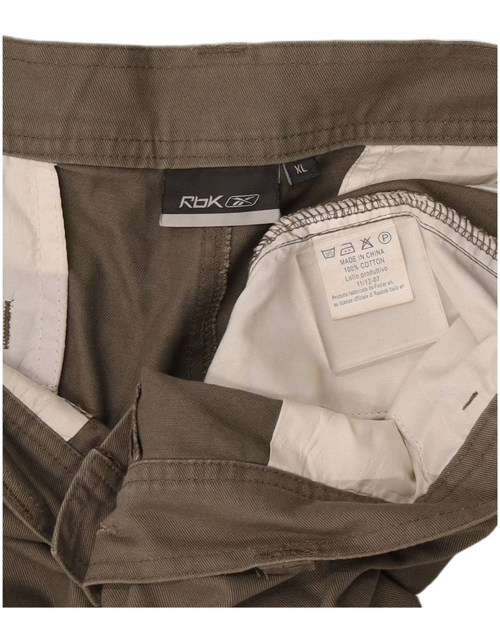 Reebok Mens Cargo Shorts XL W38 Khaki Cotton