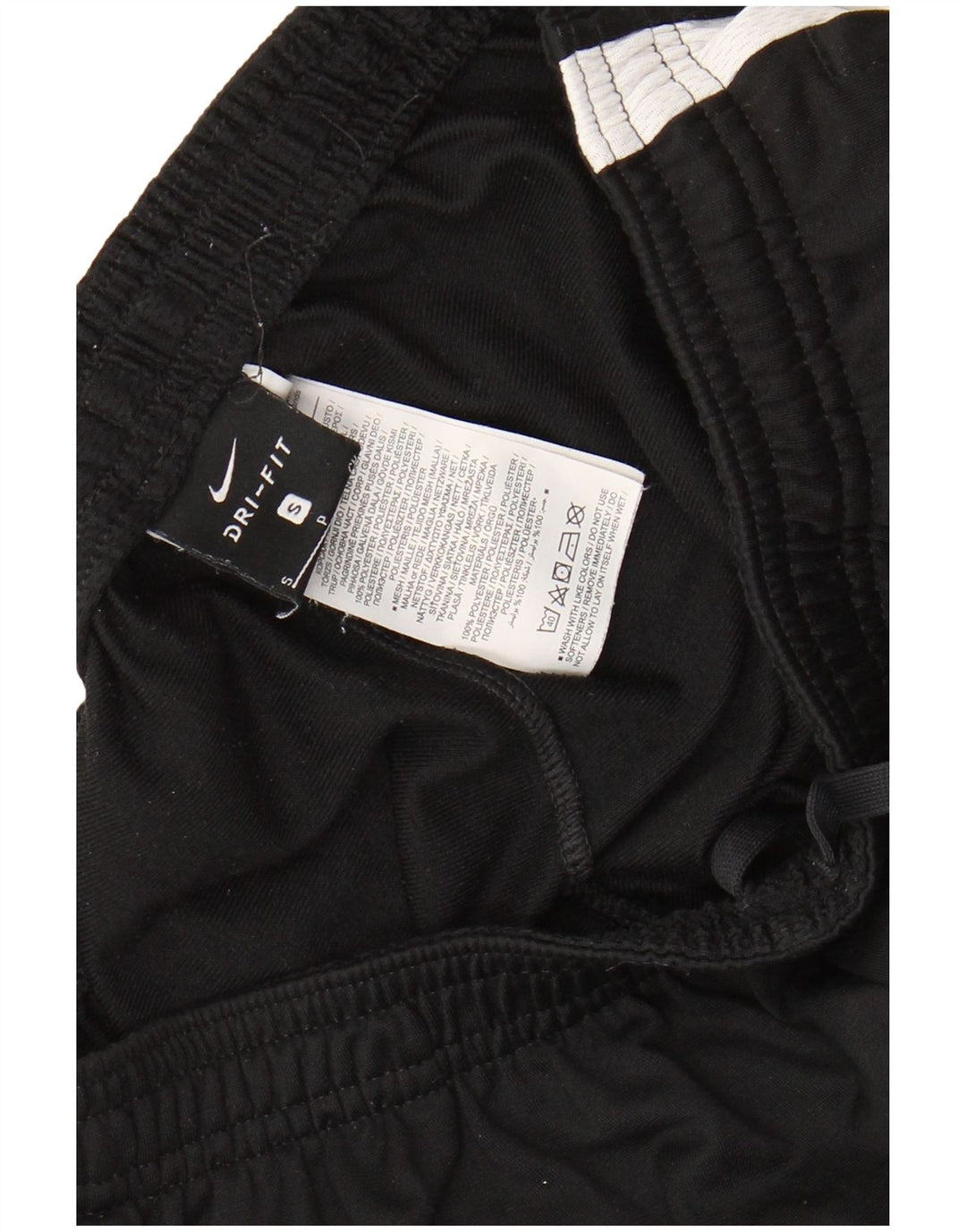 NIKE Dri Fit træningsdragt bukser til mænd Small Black Colourblock Polyester