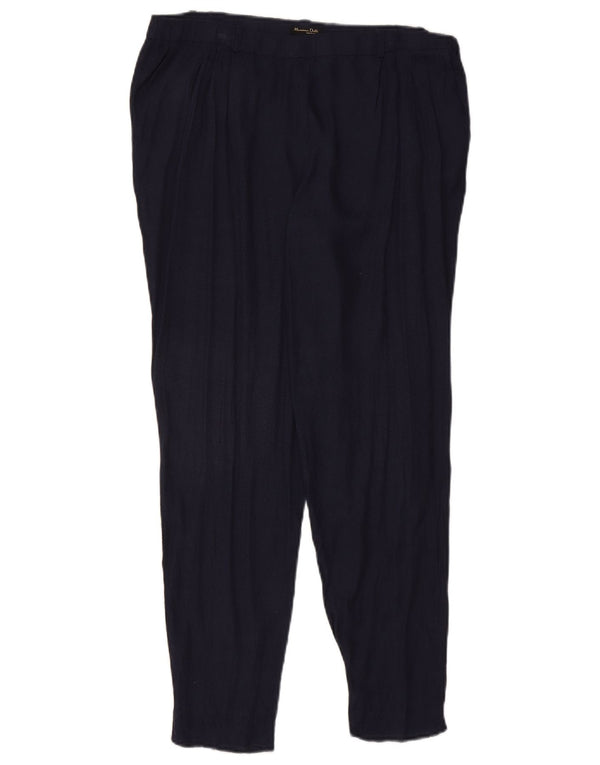Massimo Dutti Damen Tapered Chino-Hose W32 L28 Marineblau