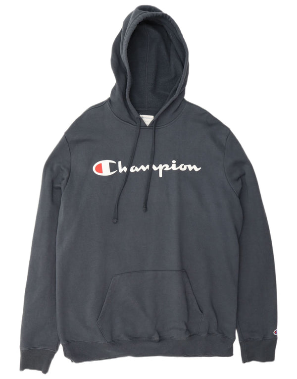 Champion Mens Regular Fit Hoodie Jumper XL Navy Blue Cotton