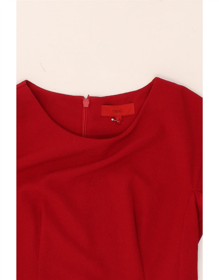 NEXT Womens Sheath Dress UK 12 Medium  Red Polyester Vintage Next and Second-Hand Next from Messina Hembry 