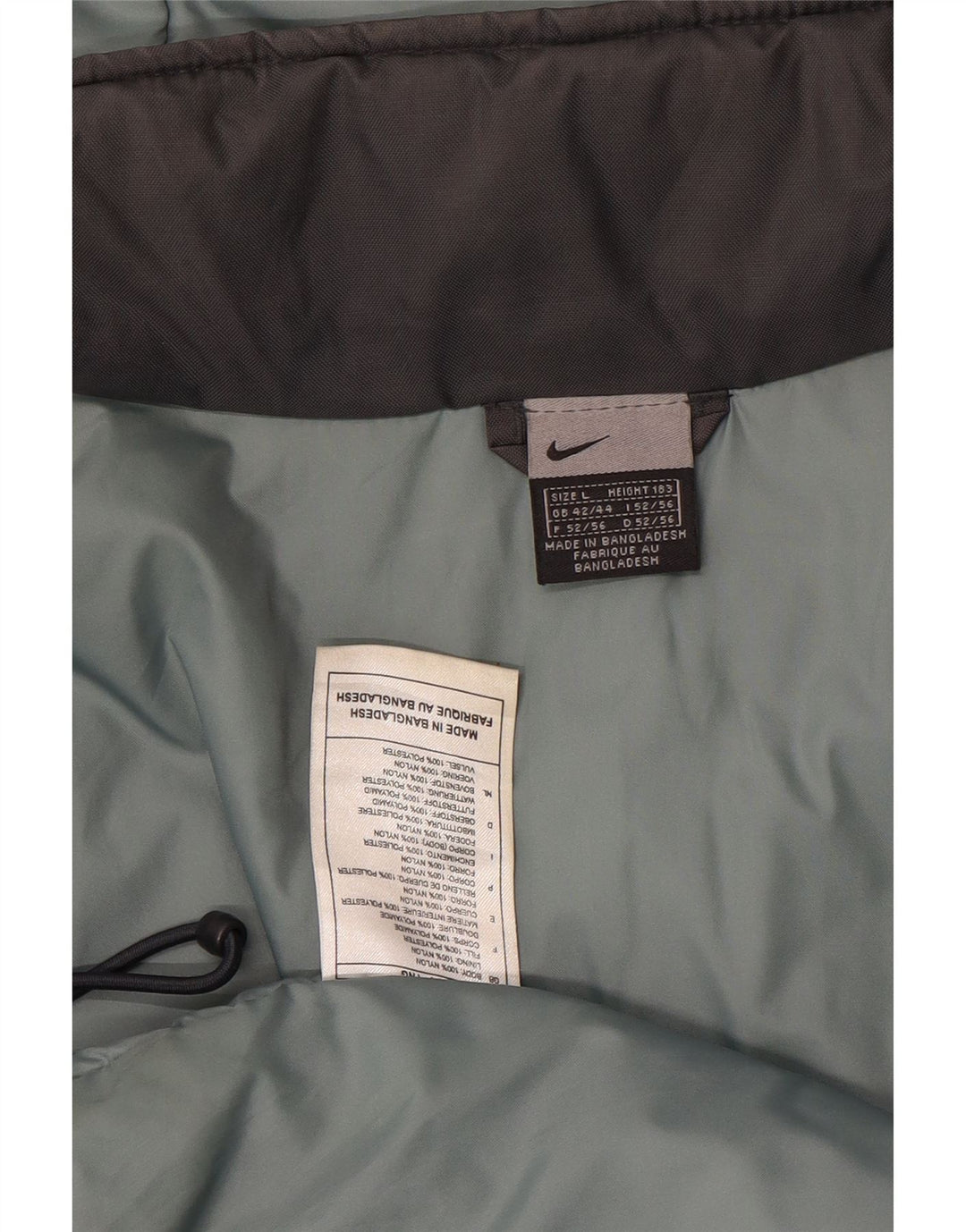 Nike Mens Hooded Windbreaker Jacket UK 42/44 Large Grey Nylon
