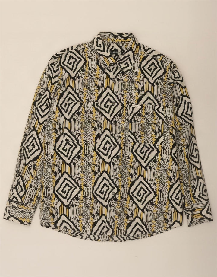 Camicia da uomo Woodin grande geometrica multicolore