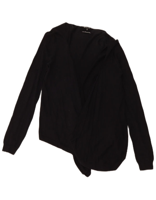 Sweter damski Massimo Dutti z otwartym kardiganem UK 10, mały, czarny, bawełniany