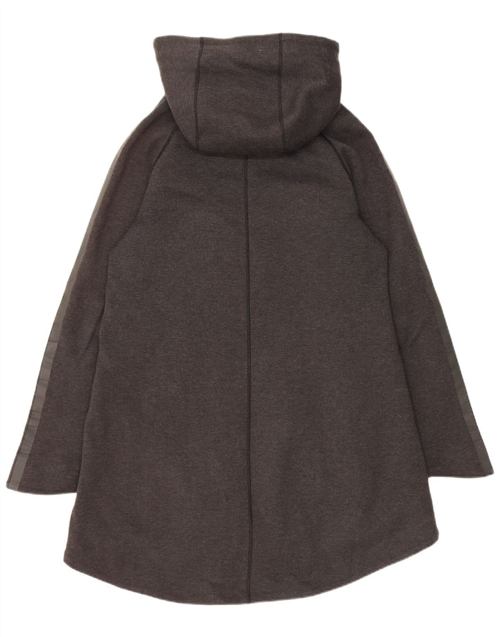 NIKE Womens Oversized Hooded Windbreaker Coat UK 10 Small Grey Polyester