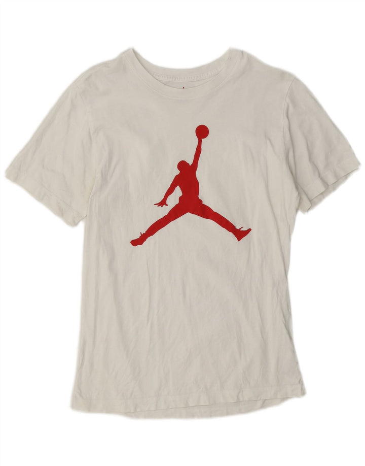 Jordan Mens Graphic T-Shirt Top Small White Cotton