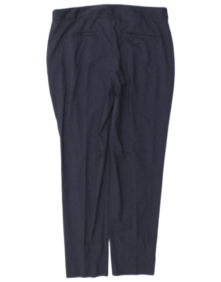 Zara Womens Slim Suit Trousers EU 38 Small W28 L28 Navy Blue Polyester