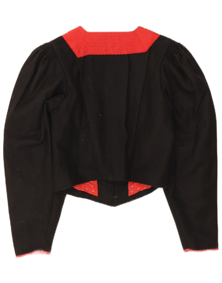 Giacca vintage da donna Trachten Bolero EU 38 Medium Black Colourblock