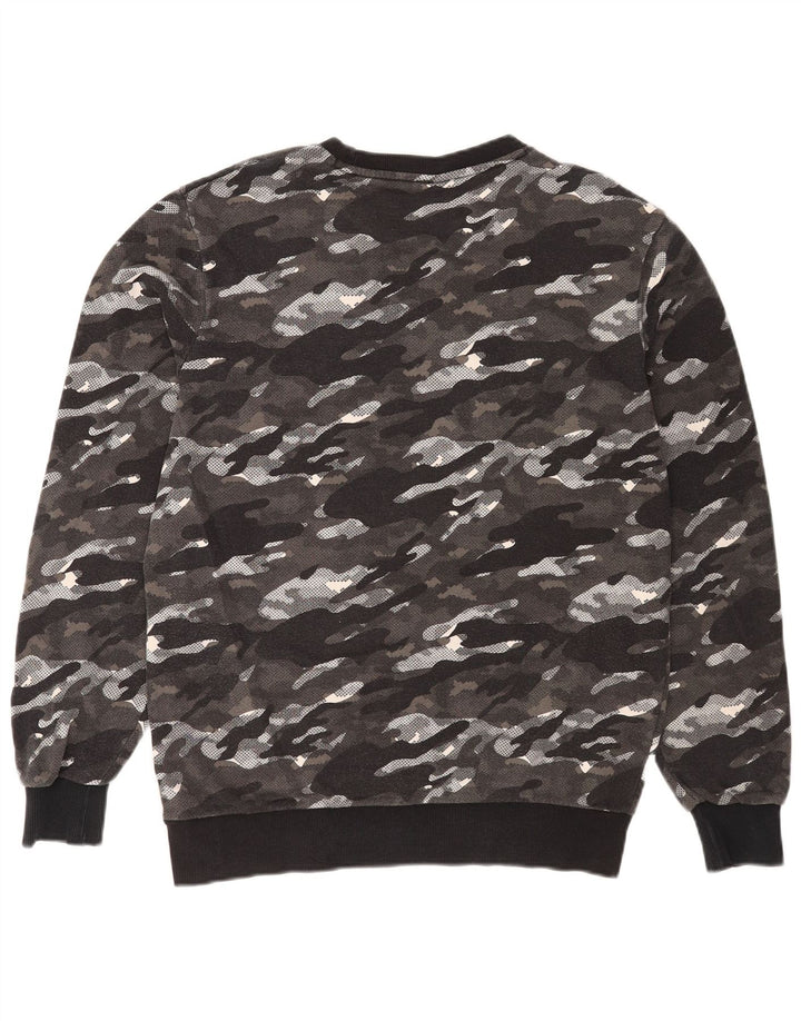 Puma Mens Graphic Sweatshirt Jumper Medium Grey Camouflage