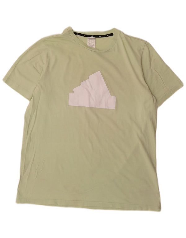 Adidas Mens Graphic T-Shirt Top Large Green Cotton