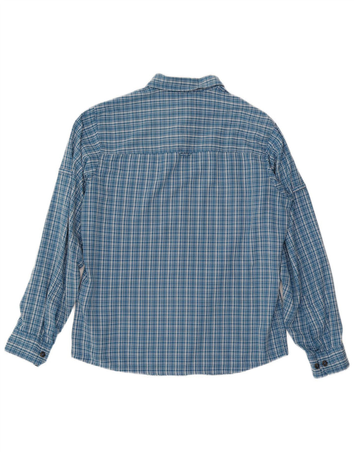 Jack Wolfskin Mens Flannel Shirt UK 36/38 Medium Blue Check