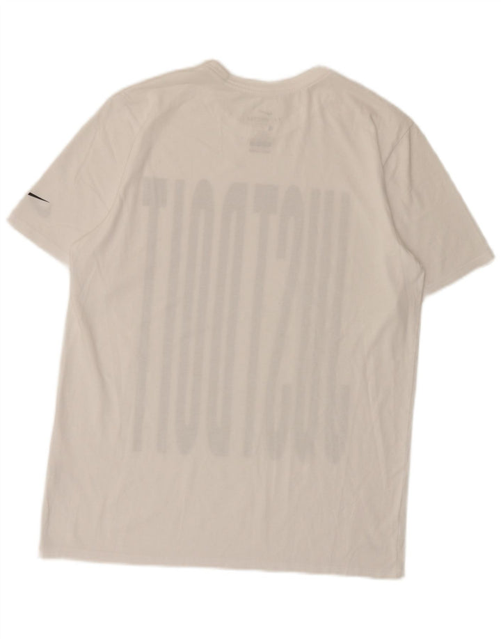 NIKE Mens Dri Fit Graphic T-Shirt Top Medium White