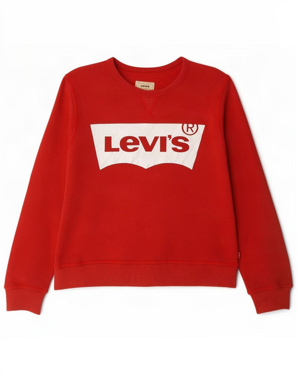Levi's Boys Graphic Hoodie Jumper 11-12 Years Red