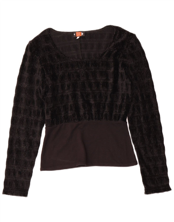 Vintage ženska bluza Top UK 10 Mala crna