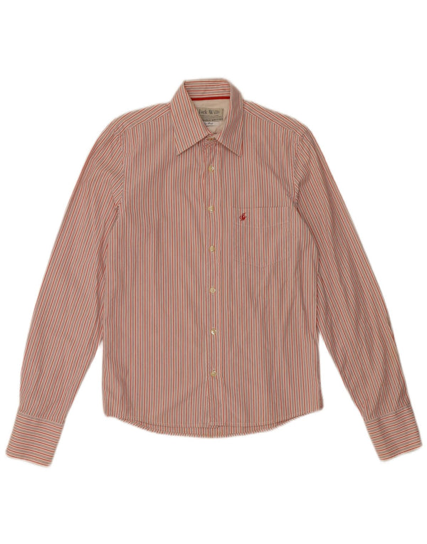 Camisa Jack Wills Hombre Small Algodón Rayas Rojas