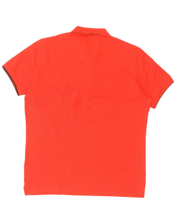 Conte of Florence Mens Polo Shirt Large Red Cotton