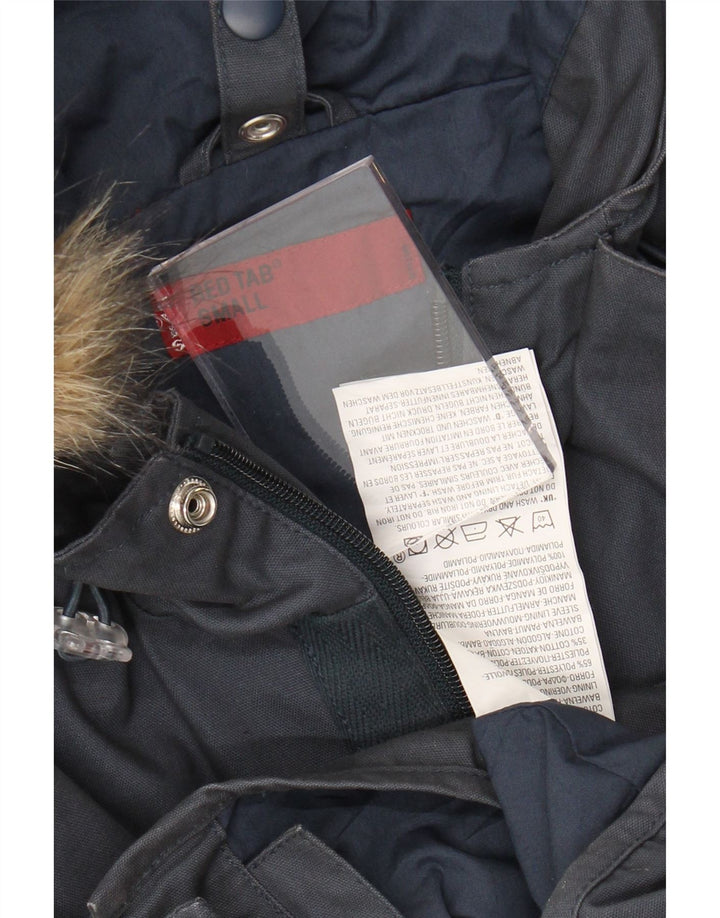 Levi's Mens Hooded Parka Jacket UK 36 Small Navy Blue Cotton