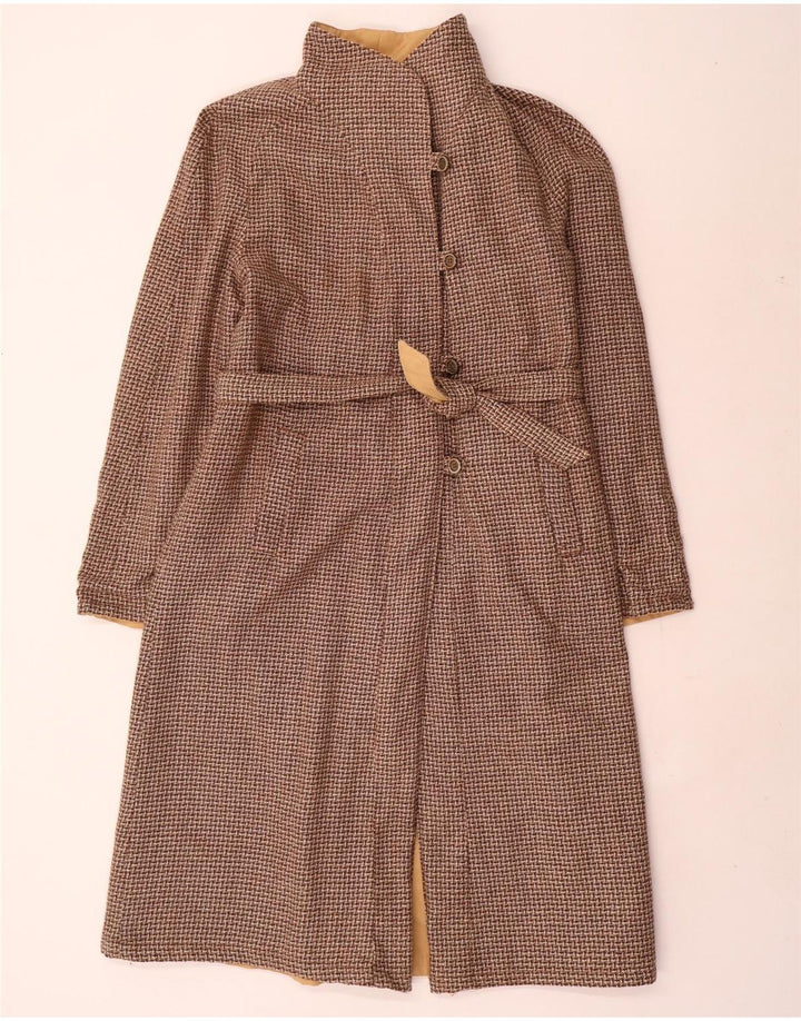 Vintage Womens Reversible Overcoat IT 42 Medium Beige