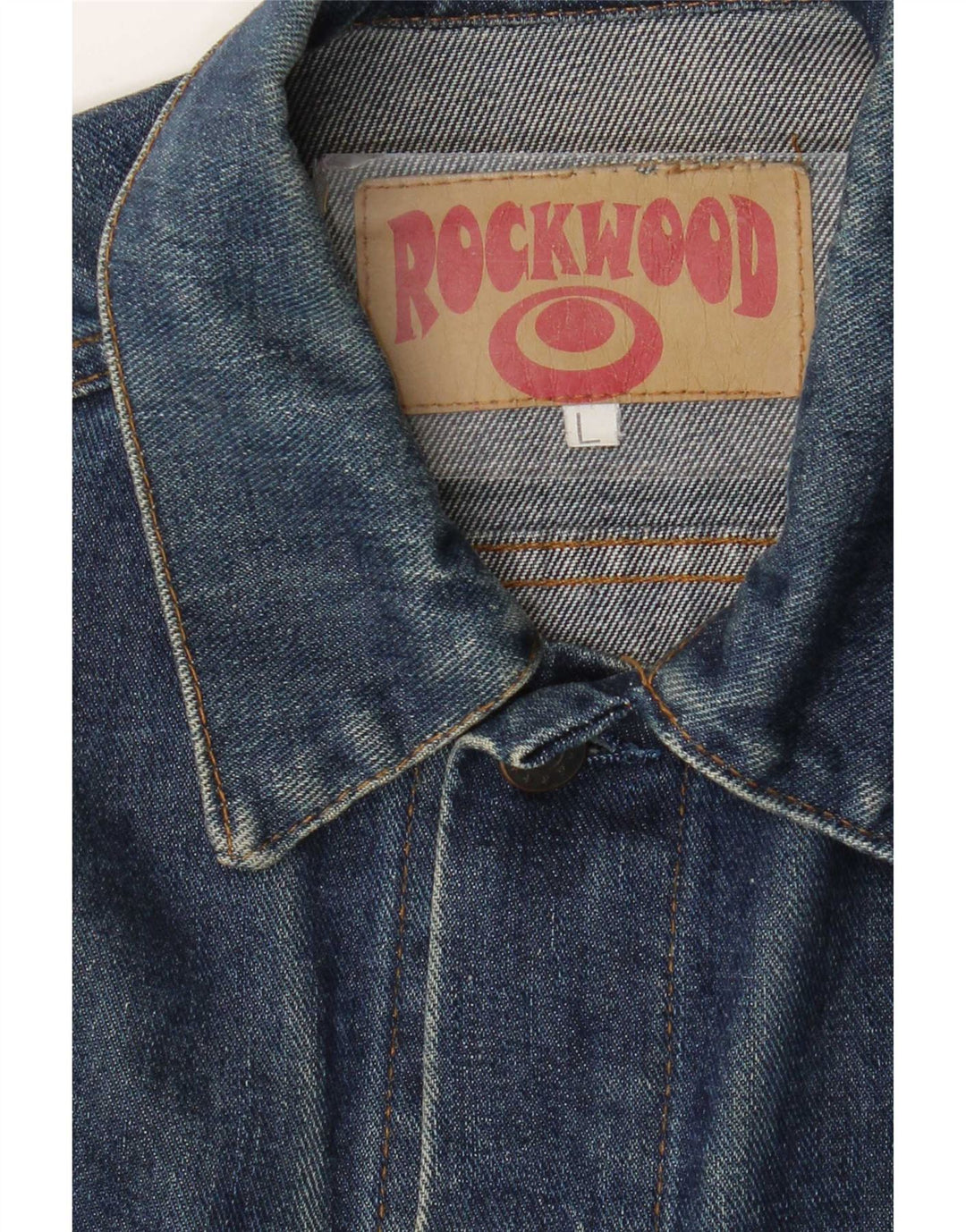 Giacca di jeans vintage da uomo UK 40 grande blu navy