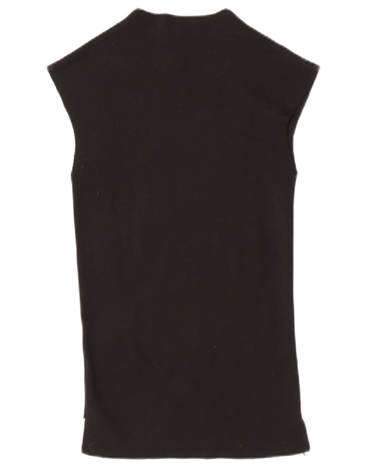 Zara Damen Weste Top UK 8 Small Schwarz