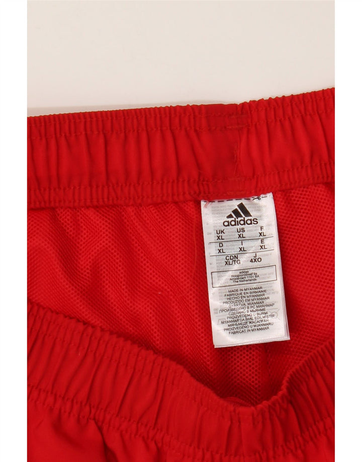 Adidas Short de sport pour homme XL Rouge Polyester