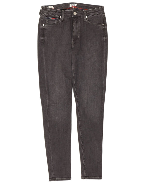 Tommy Hilfiger Womens High Rise Super Skinny Jeans W28 L28 Grey Cotton