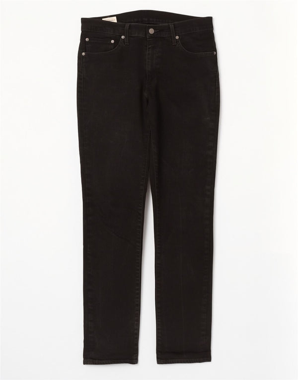 Levi's Mens 511 Slim Jeans W32 L34 fekete pamut