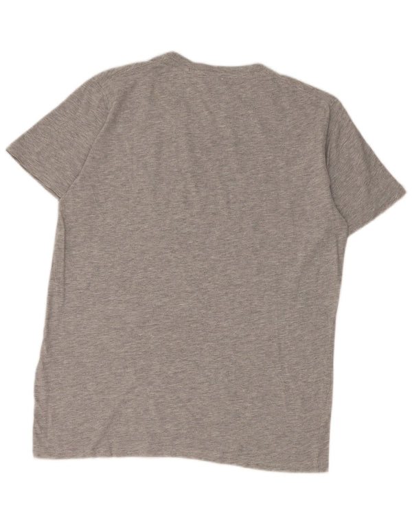 US Polo Assn Camiseta gráfica para hombre Top grande de algodón moteado gris