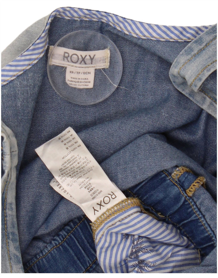 Roxy Womens Denim Playsuit UK 6 XS  Blue Cotton