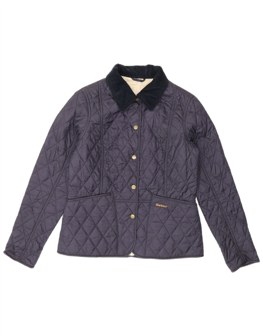 Женская стеганая куртка Barbour UK 01, маленькая, темно-синяя, полиамид