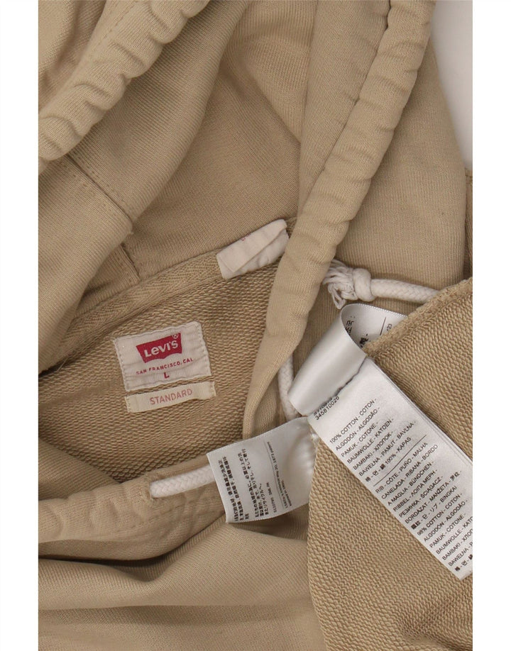 Levi's Standard hættetrøje til mænd Stor beige bomuld
