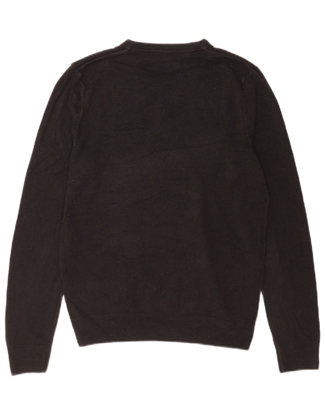 Marks & Spencer Mens V-Neck Jumper Sweater Small Black Acrylic