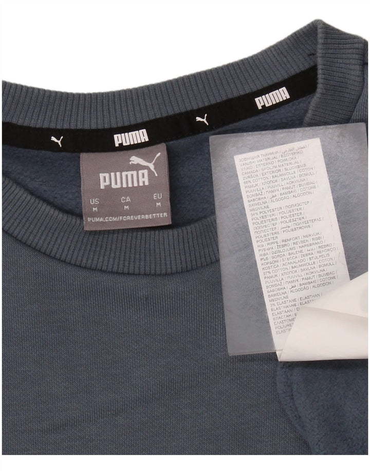 PUMA Mens Sweatshirt Jumper Medium Grey Cotton