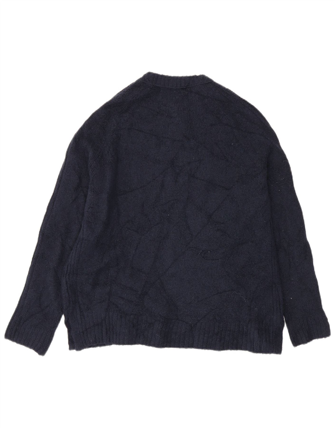 Marks & Spencer Womens Crew Neck Jumper Sweater UK 14 Medium Navy Blue