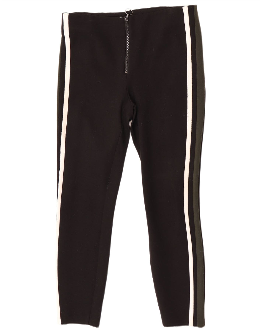 Zara Womens Trafaluc Leggings UK 14 Large  Black Colourblock Polyester