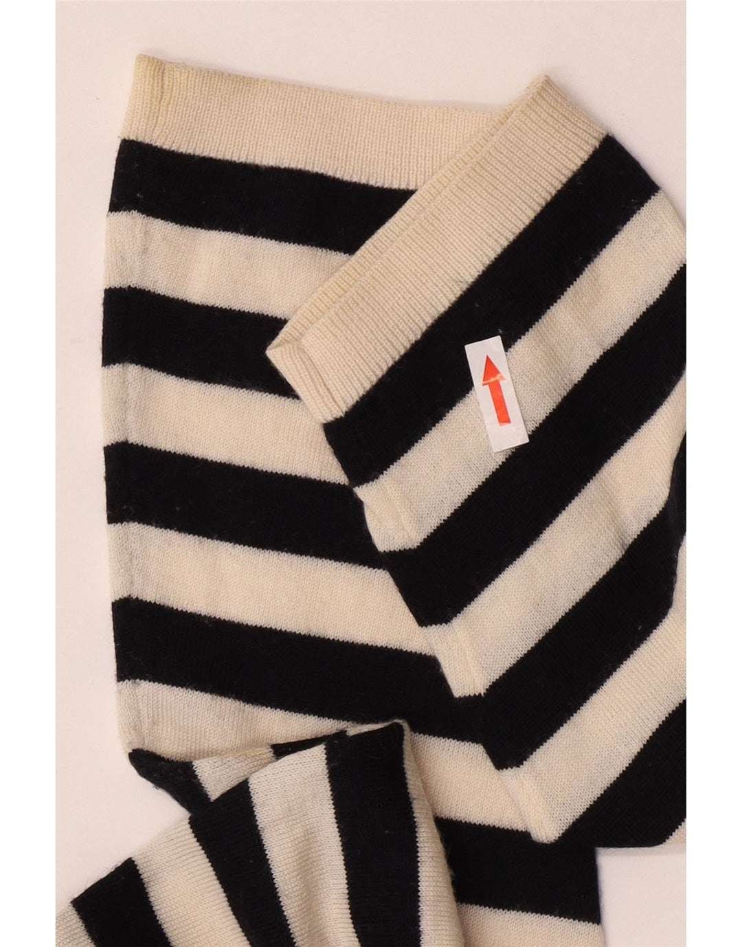 Cos Dame Oversized Crew Neck Jumper Sweater UK 10 Lille sort stribet