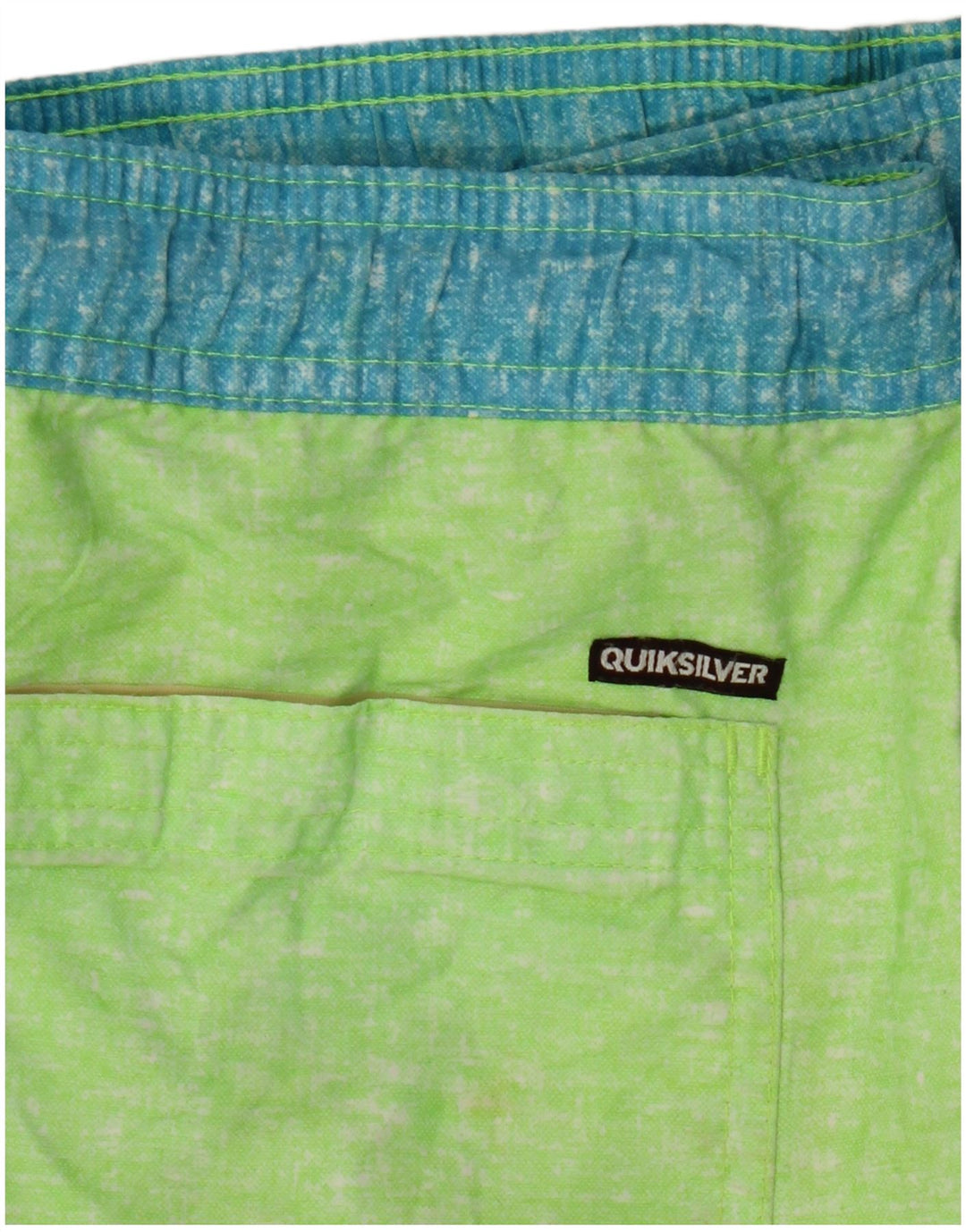 Quiksilver Mens Swimming Shorts Large Green Colourblock