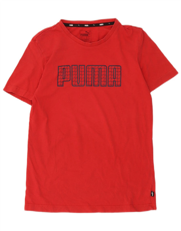 Puma Boys Graphic T-Shirt Top 13-14 Years Red