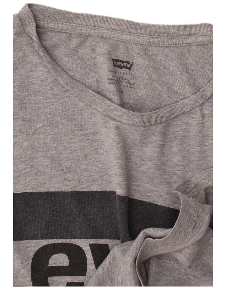 Levi's Herre grafisk T-shirt Top Stor Grå Flecked