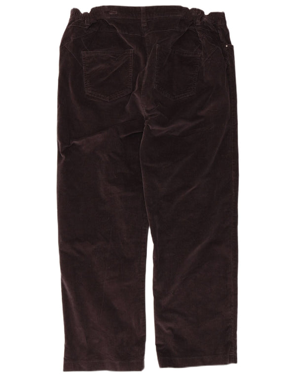 Cotton Traders Pantalon droit en velours côtelé pour femme UK 16 Large W36 L27 Marron