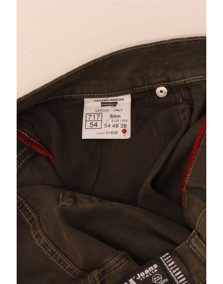 Carrera Mens 717 Slim Jeans W38 L34 Khaki Bomuld