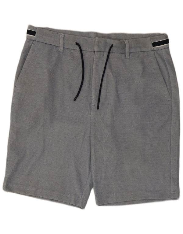 Zara Mens Chino Shorts XL W38 Blue Polyester