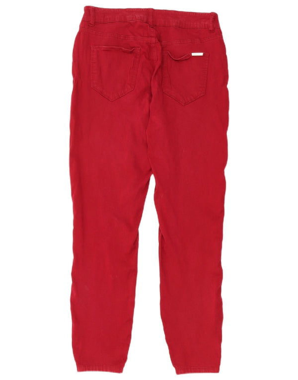 Pantaloni casual slim per ragazze Tommy Hilfiger 5-6 anni W28 L26 cotone rosso