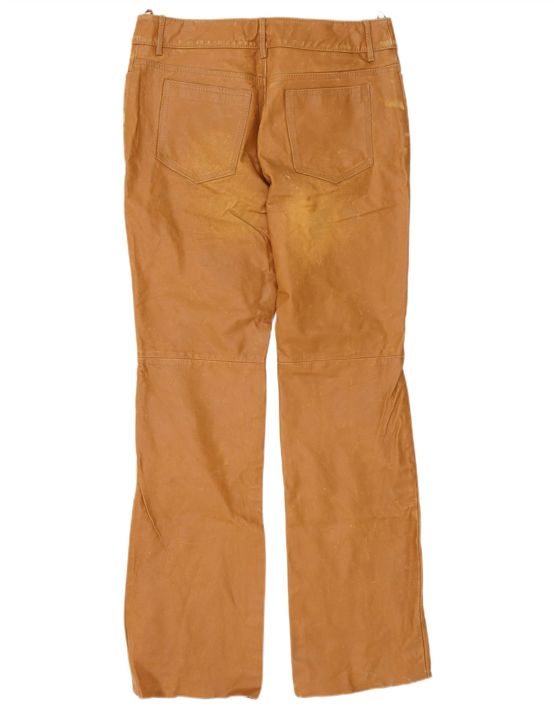 Pantaloni in pelle vintage da uomo W34 L35 Marrone