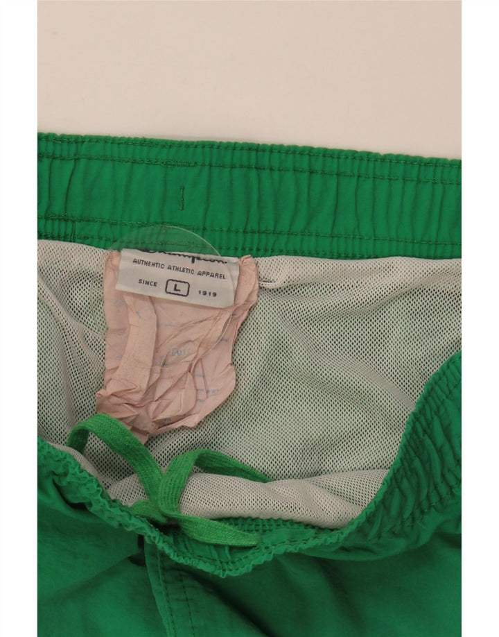 Champion Herre grafiske svømmeshorts Large Green Colourblock Polyester