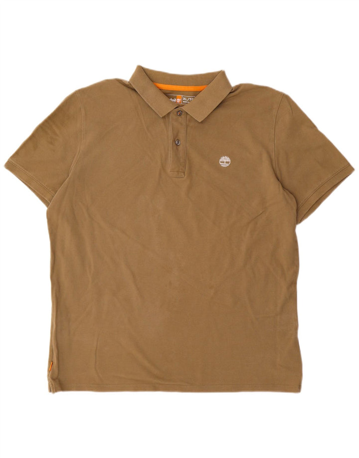 Timberland Mens Regular Fit Polo Shirt XL Beige