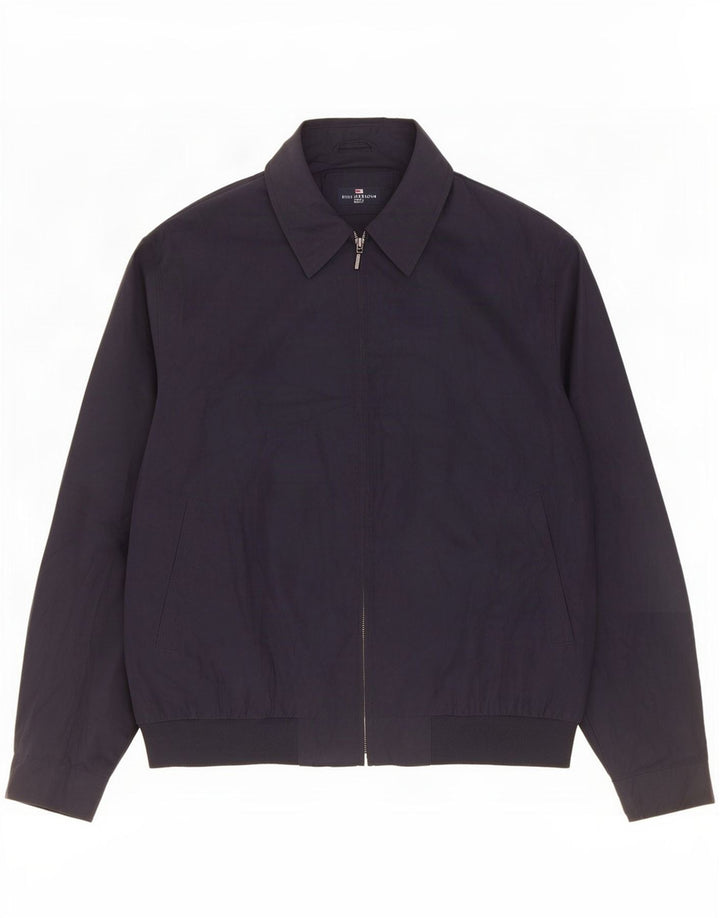 Marks & Spencer Herre Blue Harbor Bomber Jacket UK 40 Large Navy Polyester