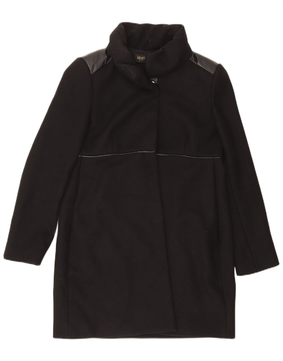 Liu Jo Womens Overcoat IT 48 XL Black Wool